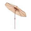 Tiki Umbrella 2-Tier Thatched Patio Umbrella 9 ft for Pool Patio Beach