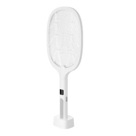 VEVOR Electric Fly Swatter 3 Layers Mesh & Screen Display 1500mAh Battery White