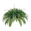 Artificial Boston Ferns Large Plastic Fern 80 Branches Indoor Outdoor Decor
