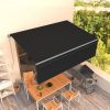 Manual Retractable Awning with Blind 13.1'x9.8' Anthracite