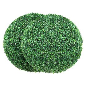 VEVOR Artificial Topiaries Boxwood Trees, 20' Tall (2 Pieces), Ball-Shape Faux Topiaries Plant, All-year Green Feaux Plant Decorative Balls for Backya
