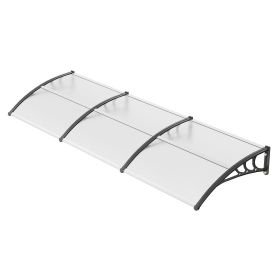 VEVOR Window Door Awning Canopy, 120" x 40" Door Canopy Exterior, UF50+ PC Sunshade Sheet Awnings, Outdoor Patio Awning Sun Shade, Transparent, Waterp
