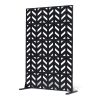 Metal Privacy Screen 47" x 72" Freestanding Outdoor Privacy Screens for Patio
