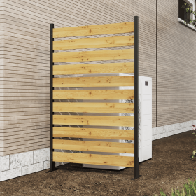 Goodyo 72.8"H x 38.5"W(1 Panel) Cedar Wood Privacy Screen, Outdoor Privacy Walls, Privacy Wood Fence for Pool Equipment Enclosure, Trash Can Enclosure