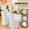 VEVOR Stretch Spandex Folding Chair Covers, Universal Fitted Chair Cover with Skirt, Removable Washable Protective Slipcovers, for Wedding, Holiday, B