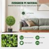 VEVOR 2x Artificial Boxwood Ball ��40,6cm Garden Deco Boxwood in Flowerpot Ball Artificial Boxwood Ball Artificial Plant made of PE, Wood, PP incl. 4