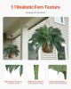 2 Pcs Artificial Boston Ferns Plastic Fern 50 Branches Indoor Outdoor Decor