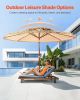 Tiki Umbrella 2-Tier Thatched Patio Umbrella 9 ft for Pool Patio Beach