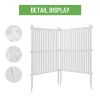 Privacy Screen Panels Kit Air Conditioner Trash Can Enclosure Vinyl white color