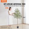 VEVOR Artificial Olive Tree, 5 FT Tall Faux Plant, Secure PE Material & Anti-Tip Tilt Protection Low-Maintenance Plant, Lifelike Green Fake Potted Tre