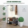 VEVOR Artificial Topiaries Boxwood Trees, 16' Tall (2 Pieces), Ball-Shape Faux Topiaries Plant, All-year Green Feaux Plant Decorative Balls for Backya