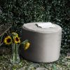 Jaxx Spring Outdoor Ottoman, White