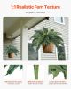 2 Pcs Artificial Boston Ferns Plastic Fern 30 Branches Indoor Outdoor Decor