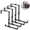 2pcs/4pcs Window Box Brackets, Adjustable Planter Box Brackets, Universal Steel Hanging Flower Box Brackets for Railings Deck Windowsill, No Drill Pla