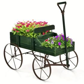Pine - Metal Garden Planting Cart with Wheels - Double Section Plant Bed, 33 lbs Weight Capacity, 4 Swivel Wheels & Easy Grip Handle, Blue Outdoor Car (Color: Light Green)