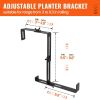 2pcs/4pcs Window Box Brackets, Adjustable Planter Box Brackets, Universal Steel Hanging Flower Box Brackets for Railings Deck Windowsill, No Drill Pla